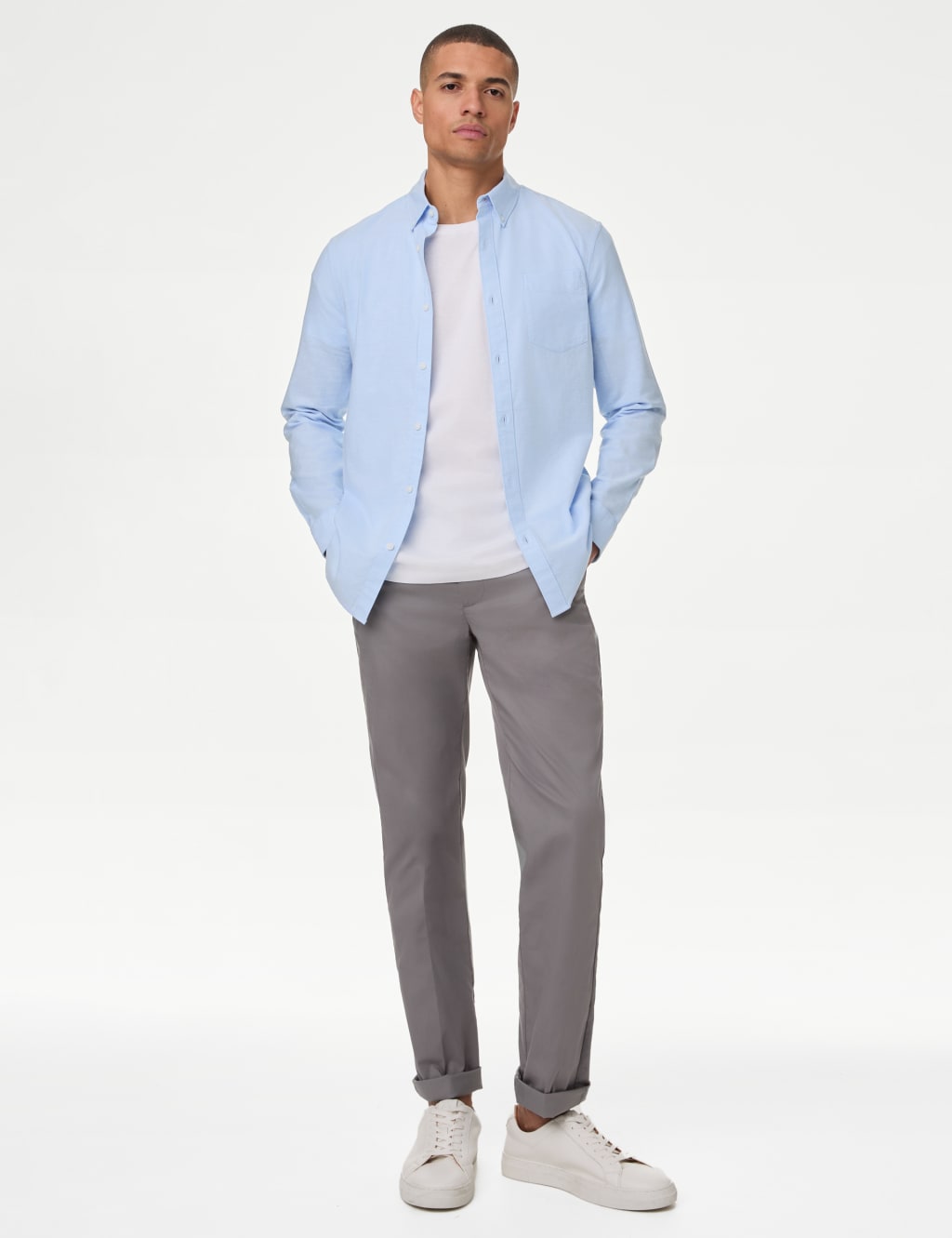 Slim Fit Pure Cotton Oxford Shirt image 3