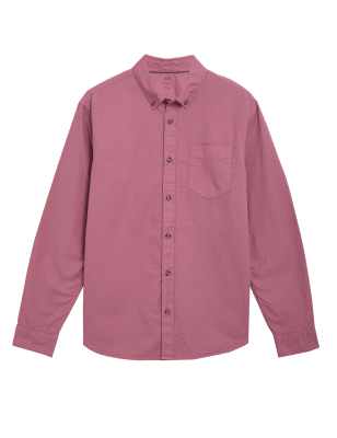 

Mens M&S Collection Oxford-Bluse aus reiner Baumwolle - Medium Pink, Medium Pink