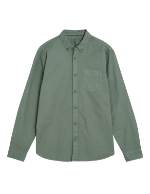 

Mens M&S Collection Pure Cotton Oxford Shirt - Light Green, Light Green