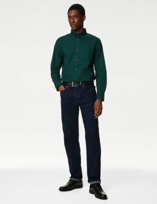 

M&S Collection Camisa Oxford 100% algodónMens - Bottle Green, Bottle Green
