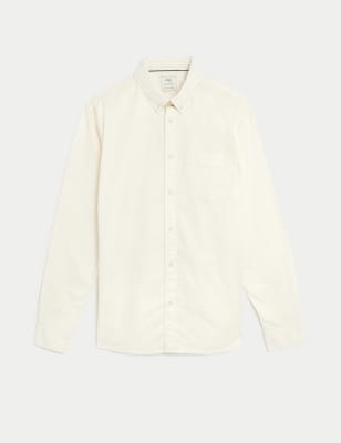 

Mens M&S Collection Pure Cotton Oxford Shirt - Ecru, Ecru