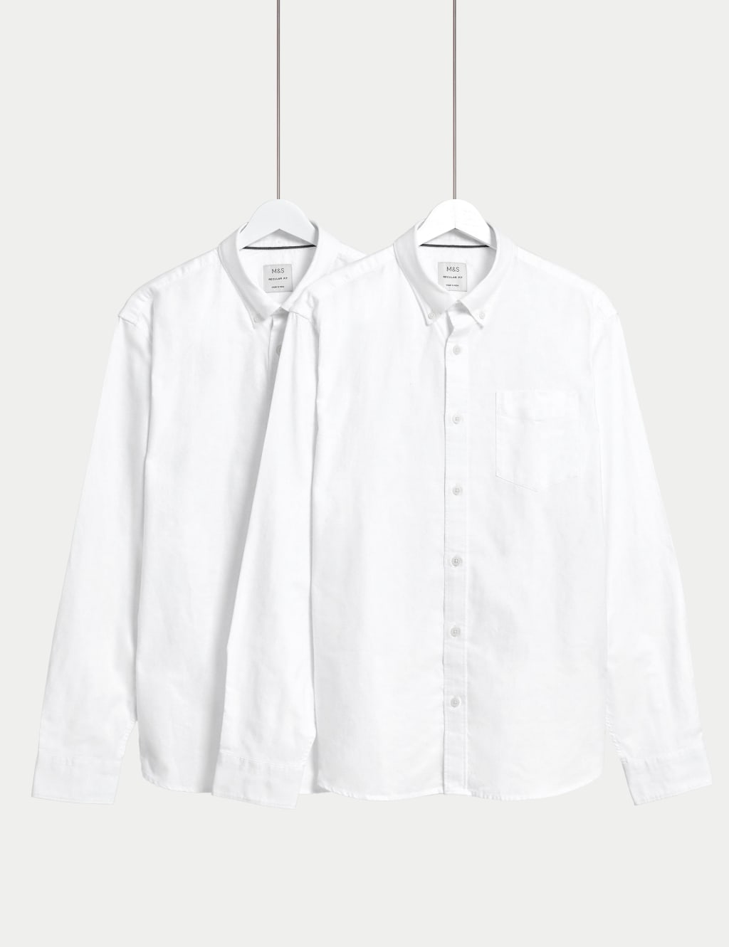 2pk Easy Iron Pure Cotton Oxford Shirts