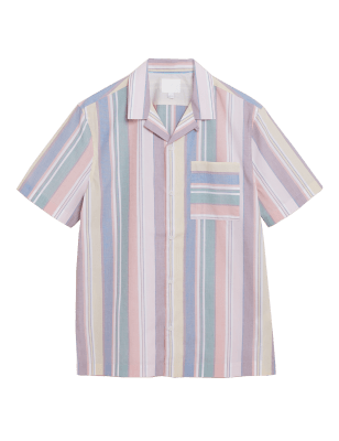 

Mens M&S Originals Gestreiftes Hemd aus reiner Baumwolle - Multi, Multi