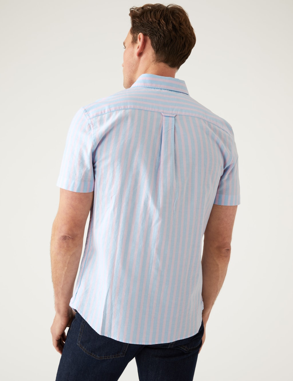Pure Cotton Striped Oxford Shirt image 4