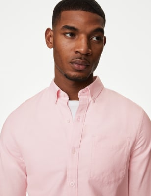 

M&S Collection Camisa Oxford 100% algodónMens - Light Pink, Light Pink