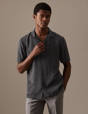 

Mens Autograph Hemd aus reinem Tencel™ mit Reverskragen - Dark Pewter, Dark Pewter