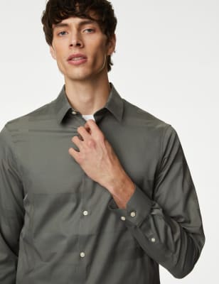 

Autograph Camisa de cuadros superpuestos con algodónMens - Green, Green