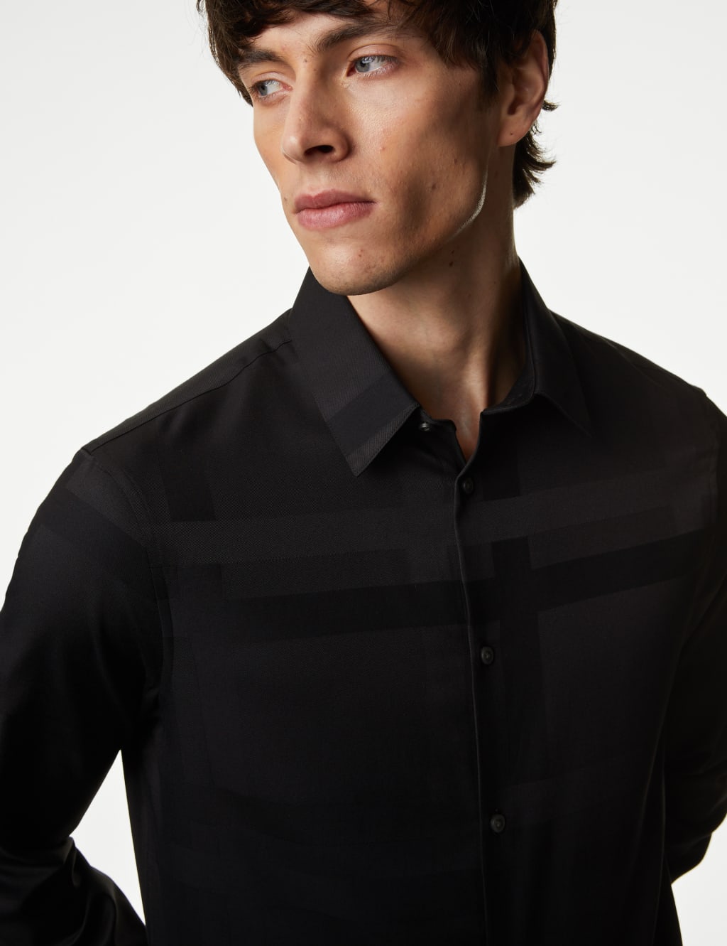 Cotton Blend Overcheck Shirt image 5
