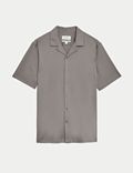 Camisa de punto con cuello cubano 100% algodón