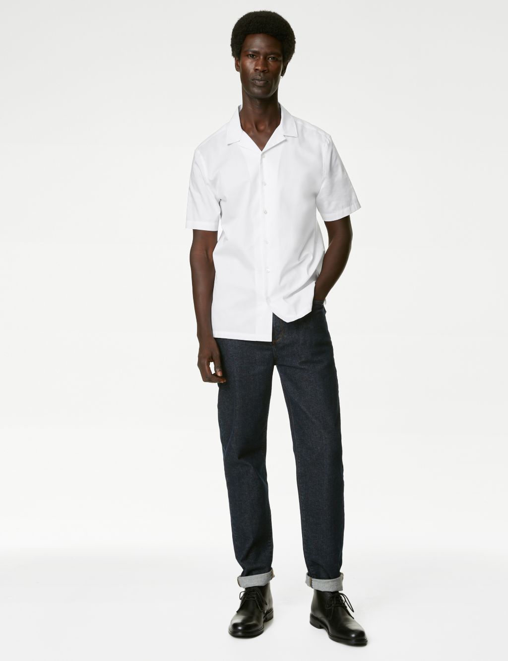 Cotton Rich Cuban Collar Shirt image 1