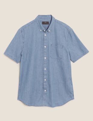 m&s womens denim shirt