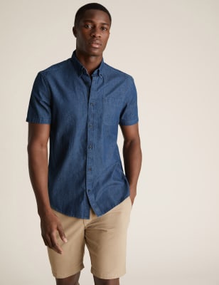  Chemise en jean - Med Blue Denim