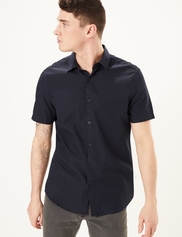 Pure Cotton Polka Dot Shirt