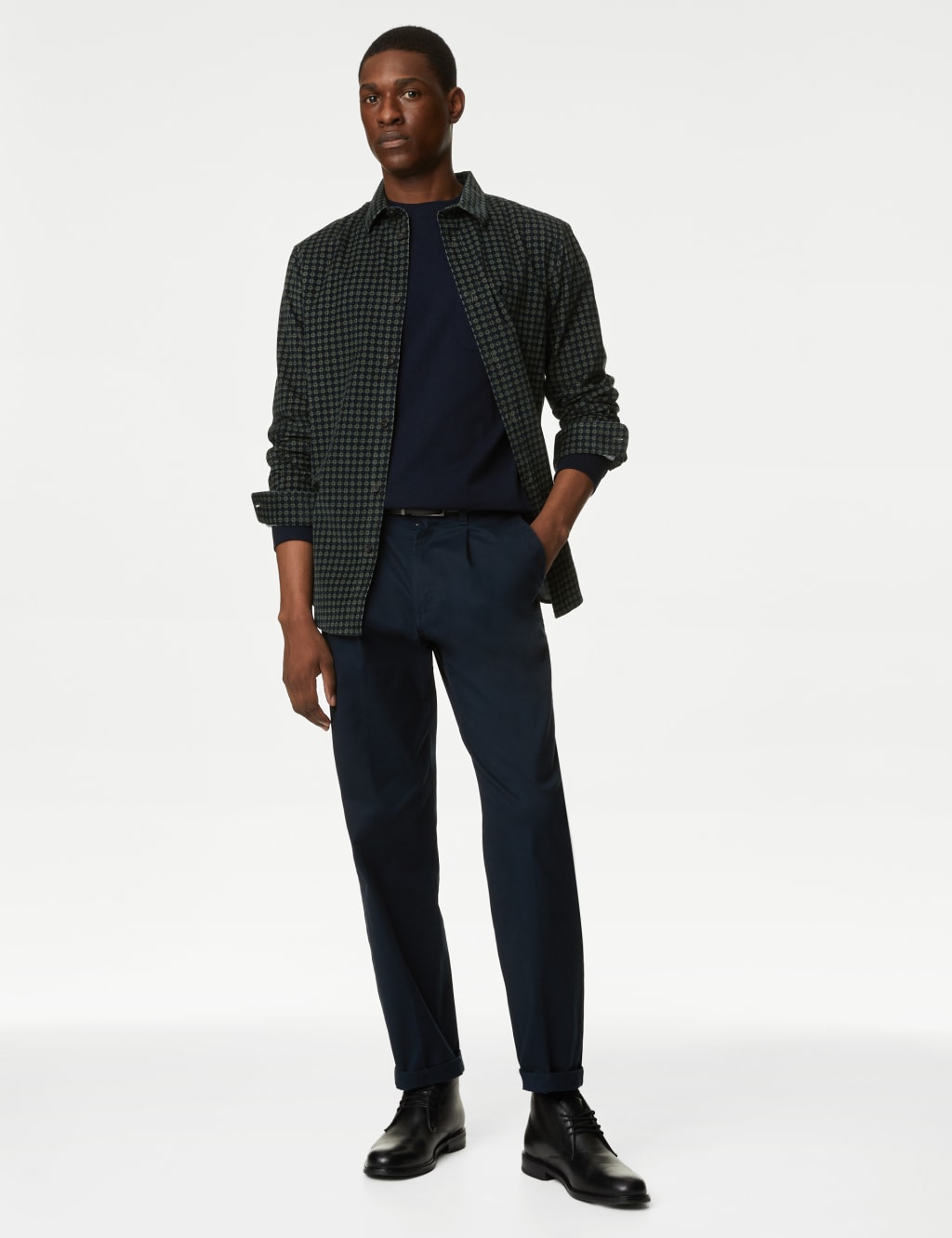 Corduroy Geometric Print Shirt image 1