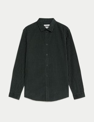 Corduroy Geometric Print Shirt