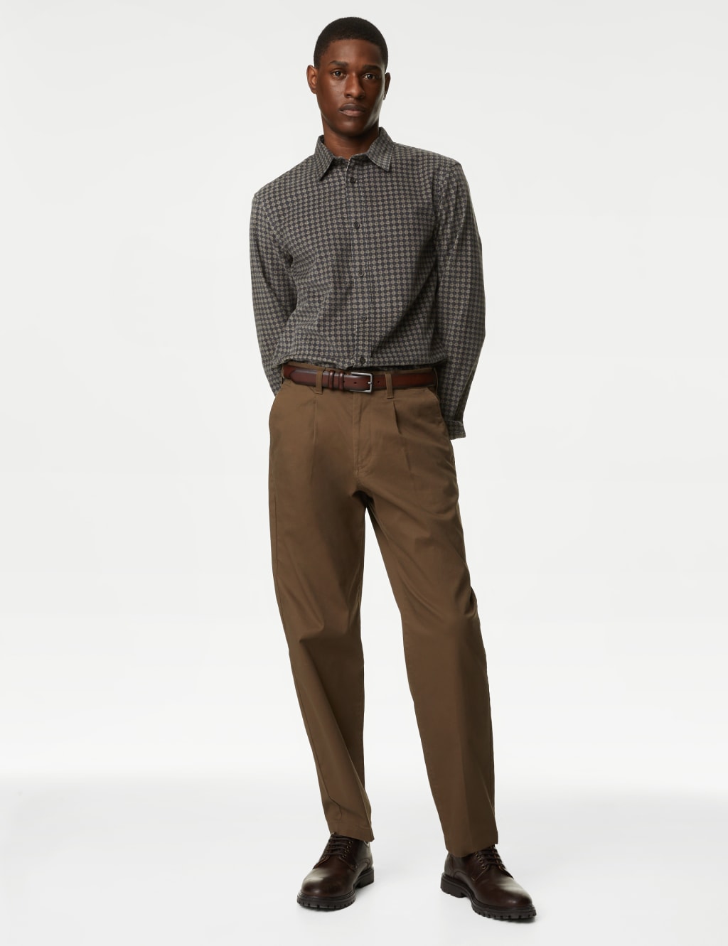 Corduroy Geometric Print Shirt image 3
