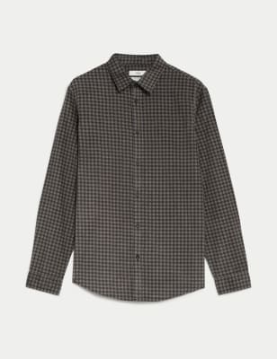 Corduroy Geometric Print Shirt