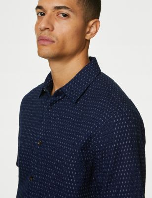 Regular Fit Easy Iron Pure Cotton Shirt, M&S Collection