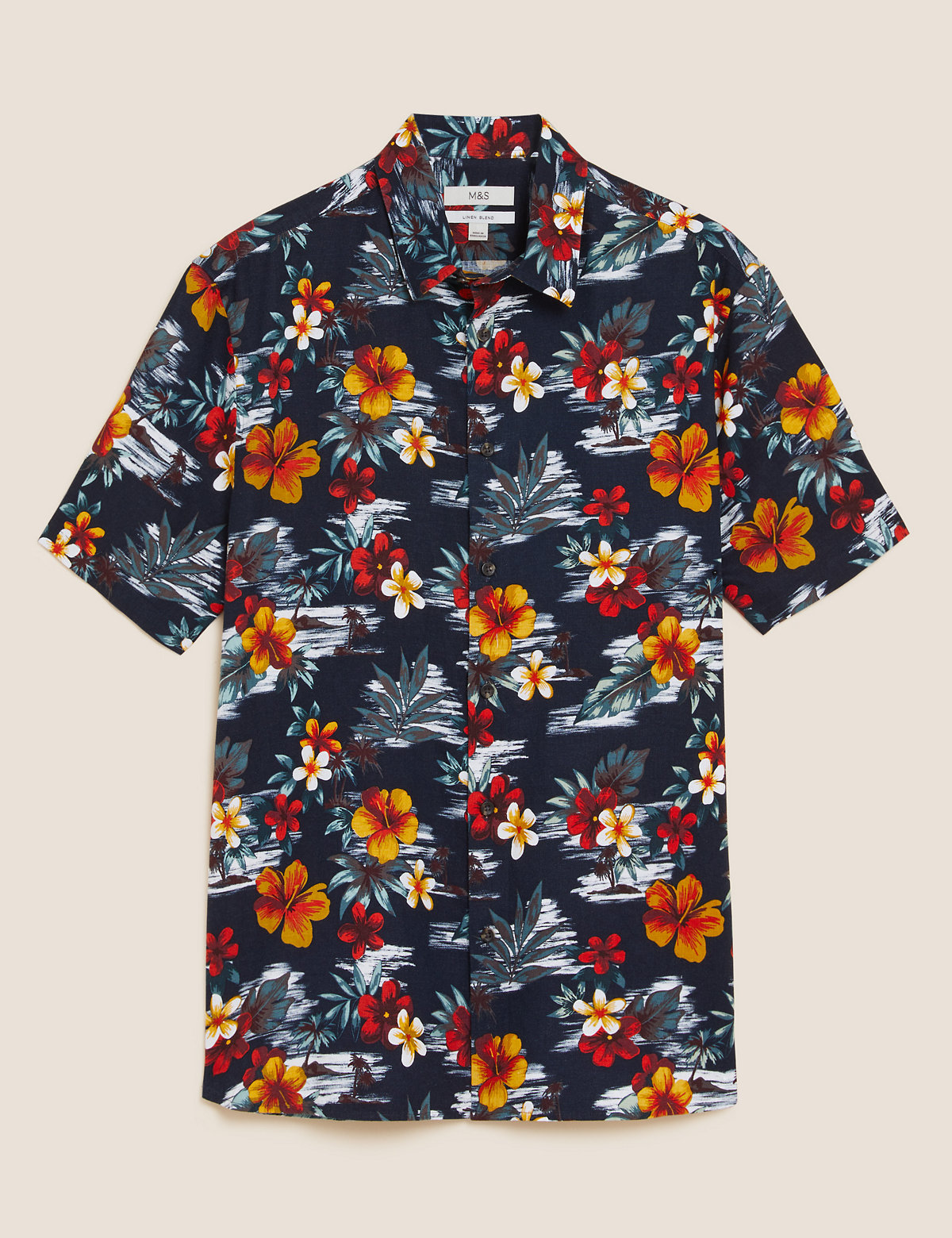 Linen Rich Hawaiian Shirt