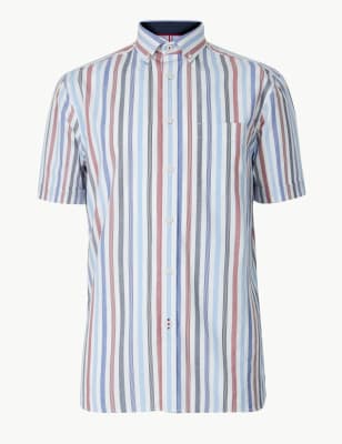 Pure Cotton Striped Shirt | Blue Harbour | M&S