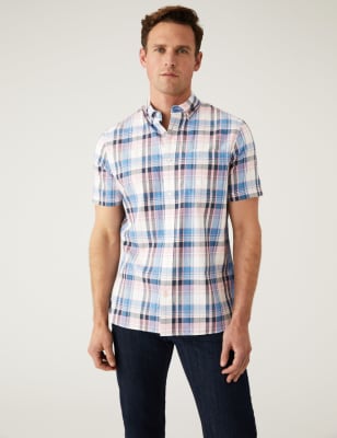 Pure Cotton Check Shirt | M&S CA