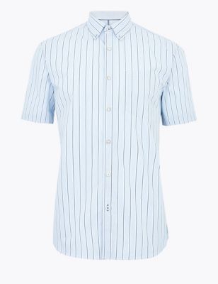 Pure Cotton Striped Shirt | Blue Harbour | M&S