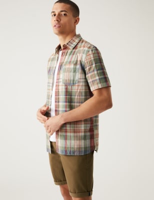 checkered dress shirt mens