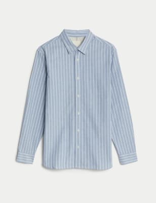 Pure Cotton Striped Oxford Shirt