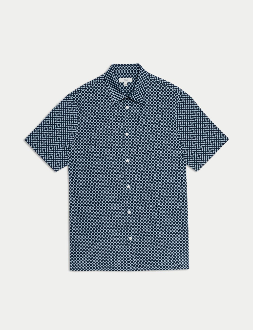 Easy Iron Geometric Print Shirt