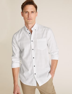 Mens Blue Harbour Chemise 100 % coton à carreaux - White