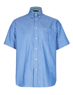 Pure Cotton Striped Shirt | Blue Harbour | M&S