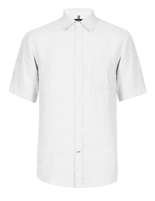 m&s pure linen shirt