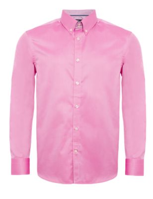 Luxury Fine Cotton Shirt | Blue Harbour | M&S