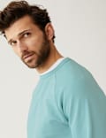 Pure Cotton Raglan Crew Neck Sweatshirt