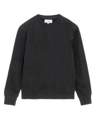 

Mens M&S Collection Pure Cotton Crew Neck Sweatshirt - Carbon, Carbon