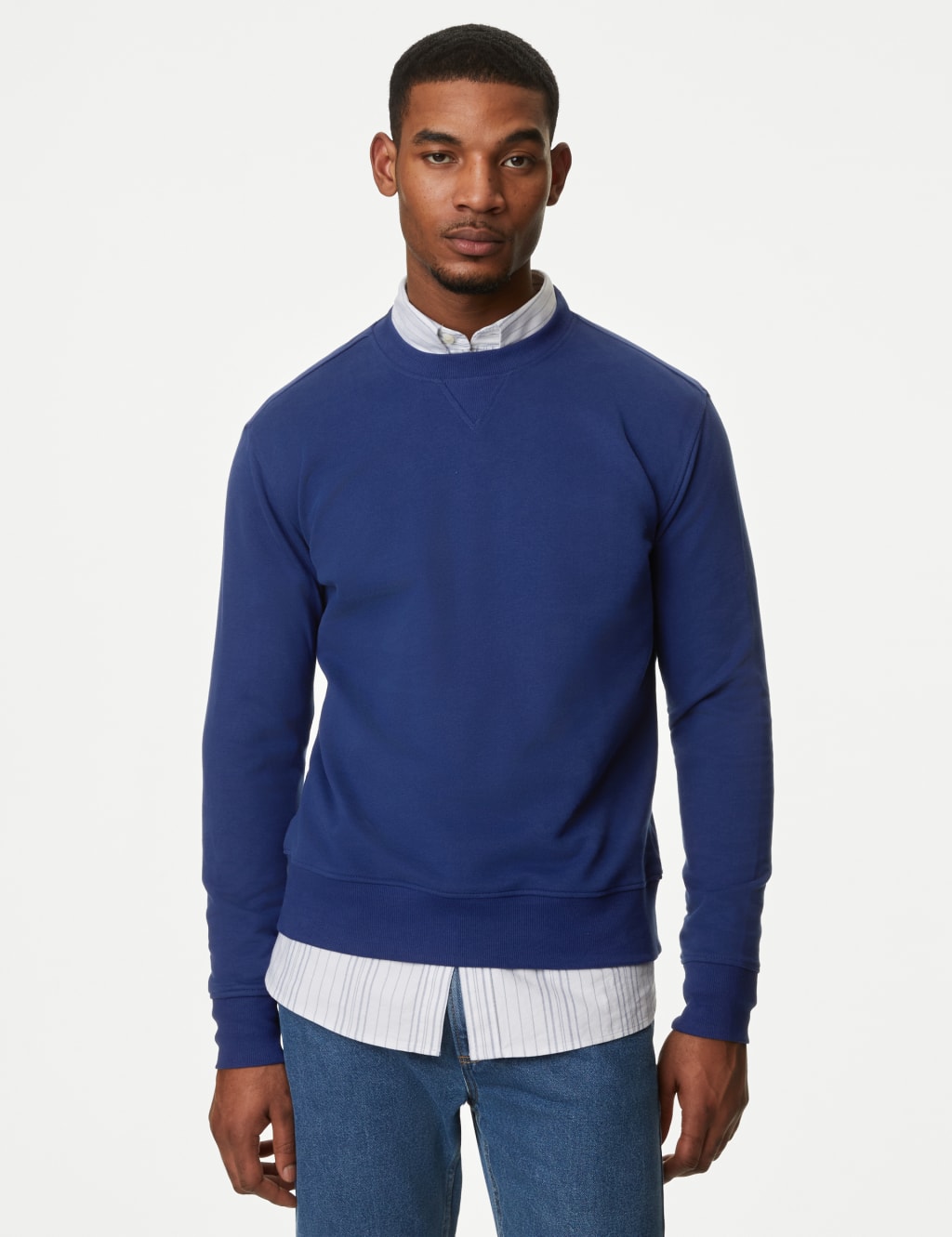Mens discount sweatshirt blue