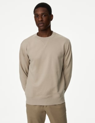 Pure Cotton Crew Neck Sweatshirt