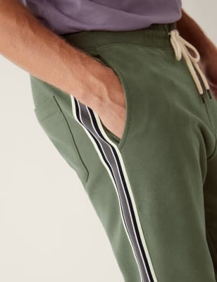 0600~Cotton Cargo Joggers with Logo Side Stripe main image 0