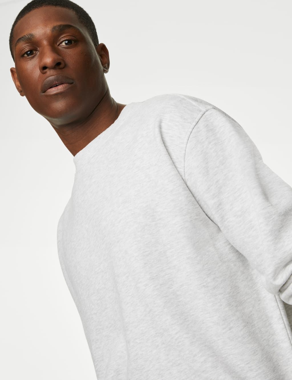 Oversized Cotton Rich Crew Neck Sweatshirt image 1