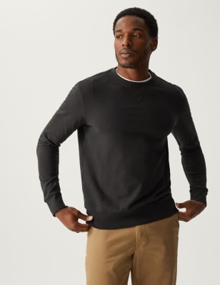 

M&S Collection Sudadera de escote cerrado 100% algodónMens - Carbon, Carbon