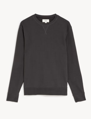 

Mens M&S Collection Pure Cotton Crew Neck Sweatshirt - Carbon, Carbon
