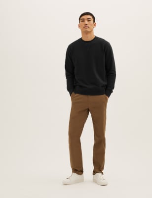 

Mens M&S Collection Pure Cotton Crew Neck Sweatshirt - Black Mix, Black Mix