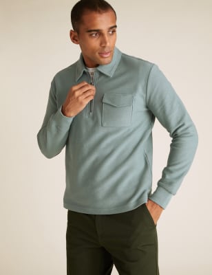 marks and spencer mens long sleeve polo