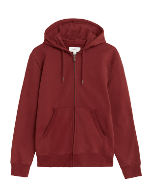

Mens M&S Collection Hoody aus reiner Baumwolle - Dark Coral, Dark Coral