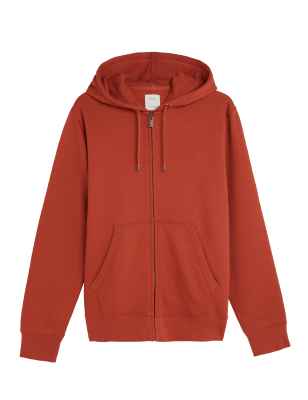 

Mens M&S Collection Hoody aus reiner Baumwolle - Burnt Orange, Burnt Orange