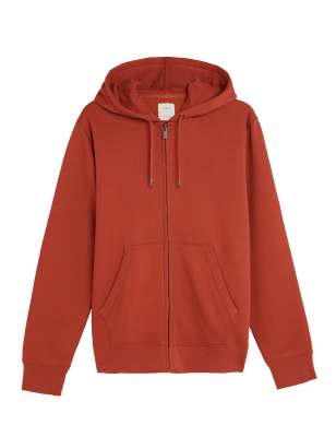 

Mens M&S Collection Pure Cotton Hoodie - Burnt Orange, Burnt Orange