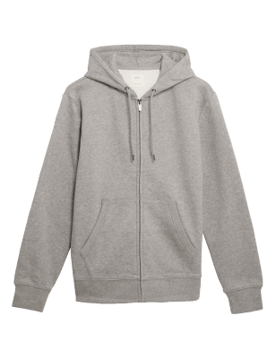 

Mens M&S Collection Pure Cotton Hoodie - Grey, Grey