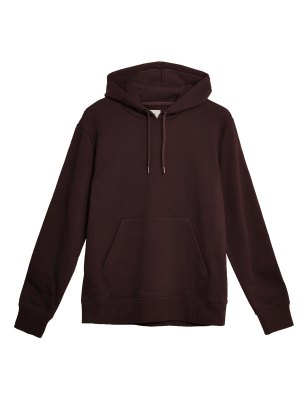 

Mens M&S Collection Pure Cotton Hoodie - Dark Burgundy, Dark Burgundy