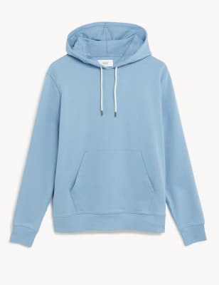 

Mens M&S Collection Pure Cotton Hoodie - Light Airforce, Light Airforce