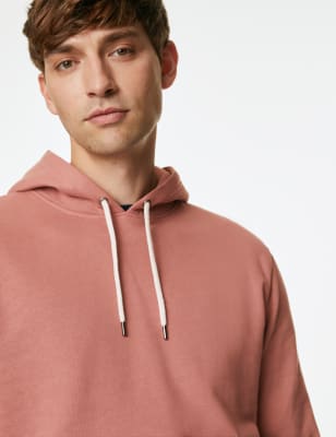 

Mens M&S Collection Pure Cotton Hoodie - Antique Rose, Antique Rose